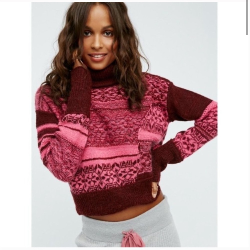 Free People This and That Crop Turtleneck